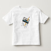 80s音楽おもしろいレトロカセットテープ トドラーTシャツ (正面)