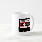 80s音楽組合せのカセットテープ コーヒーマグカップ (正面右)