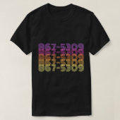 80s - 867-5309 - 80s音楽 tシャツ (デザイン正面)