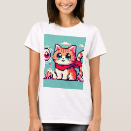 80's 8bit cat tシャツ