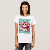 80's 8bit cat tシャツ (正面フル)