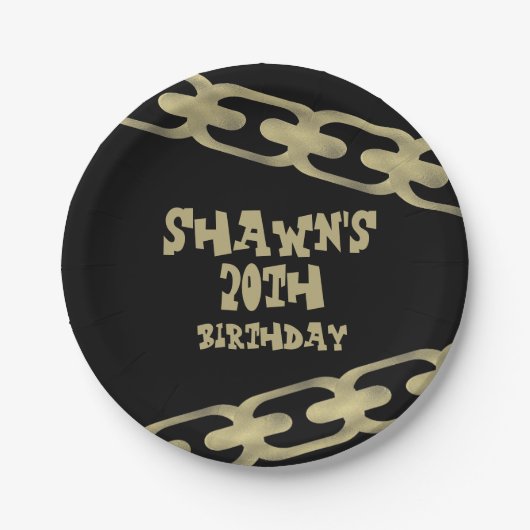 80s 90sチェーンアダルトヒップホップパーティー ペーパープレート (正面)