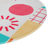 80s-90sトレンディーのジオメトリ背景 カッティングボード (角)