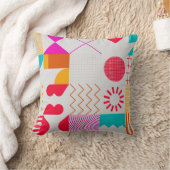 80s-90sトレンディーのジオメトリ背景 クッション (ブランケット)