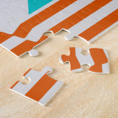 80s-90sトレンディーのジオメトリ背景 ジグソーパズル (側面)