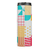 80s-90sトレンディーのジオメトリ背景 タンブラー (裏面)