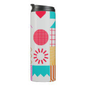 80s-90sトレンディーのジオメトリ背景 タンブラー (回転右)