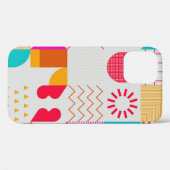 80s-90sトレンディーのジオメトリ背景 Case-Mate iPhoneケース (裏面 (横))