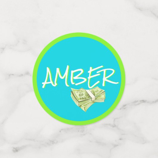 80's/90'sネオンチェッカーボード|3枚の写真と年齢レトロ コンフェッティ (スモール正面)