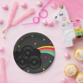 80s 90sネオントゥイーン誕生日記録パーティー ペーパープレート (パーティー)