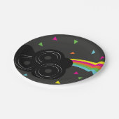 80s 90sネオントゥイーン誕生日記録パーティー ペーパープレート (アングル)