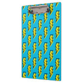 80's/90'sネオンブルーイエロー稲妻ボルトパターン クリップボード (左)