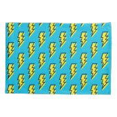 80's/90'sパターンおもしろいブルーイエローボルトネオンレトロ 枕カバー (裏面)