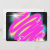 80s 90sパーティーエアブラシヴィンテージブームボックススローバック 招待状 (裏面)