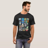 80S 90Sビデオゲームレトロヴィンテージアクラシックーケード Tシャツ (正面フル)