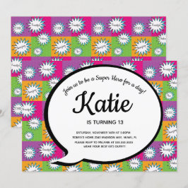 80s 90sピンク漫画すごいヒーロー戻る 招待状