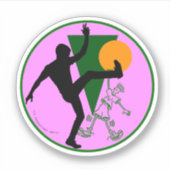 80s-90sフィドディドラウンドステッカー – logo Aweye シール (正面)