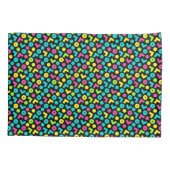 80's/90'sブラック&ネオンパターン 枕カバー (裏面)