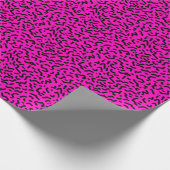 80's/90sホットピンクのウィグリーワームレトロ ラッピングペーパー (角)