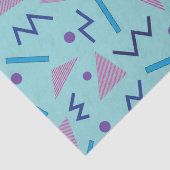 80s 90sメンフィススタイルジオメトリックブルー 薄葉紙 (詳細)