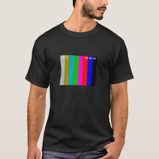 80s 90sレインボーのVHSスクリーンレトロヴィンテージ Tシャツ (正面)