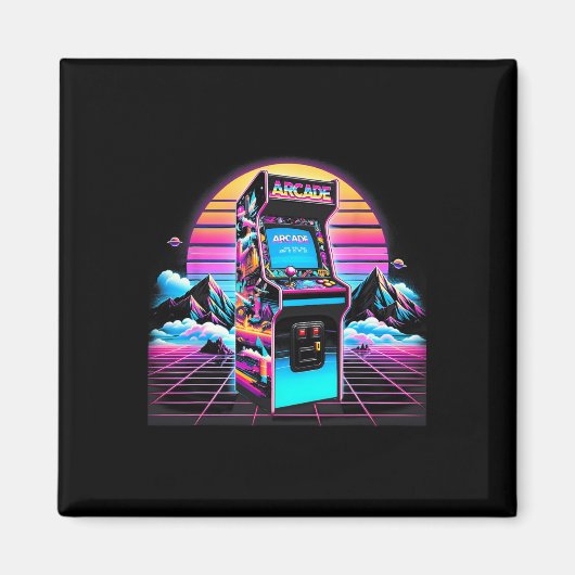 80s 90sヴィンテージレトロアーケードビデオゲーム旧学校 マグネット (正面)