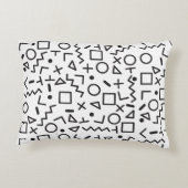 80's 90's白黒レトロ図形パターン アクセントクッション (裏面)