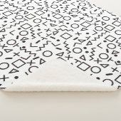 80's 90's白黒レトロ図形パターン シェルパブランケット (3/4)