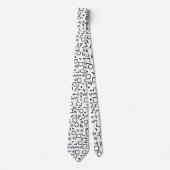 80's 90's白黒レトロ図形パターン ネクタイ (正面)