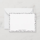 80's 90's白黒レトロ図形パターン ノートカード (正面)