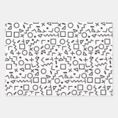 80's 90's白黒レトロ図形パターン ラッピングペーパーシート (正面2)