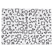 80's 90's白黒レトロ図形パターン ラージペーパーバッグ (裏面)