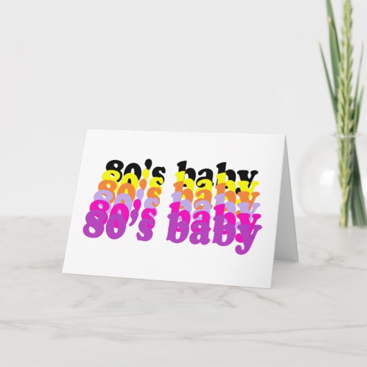  80's Baby Retro Groovy Design Proud 80s Gen X カード (正面)