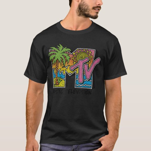 80s Beach Musicelevisionankop vintage friend Tシャツ (正面)