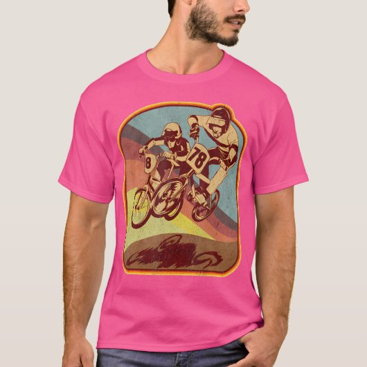 80S Bmx素晴らしい 動揺して Tシャツ (正面)