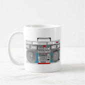 80s boomboxのイラストレーション コーヒーマグカップ (左)