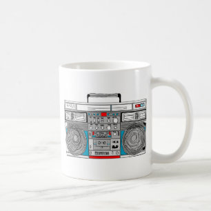 80s boomboxのイラストレーション コーヒーマグカップ