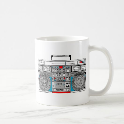 80s boomboxのイラストレーション コーヒーマグカップ (右)