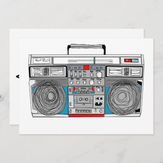 80s boomboxの招待 招待状 (正面/裏面)