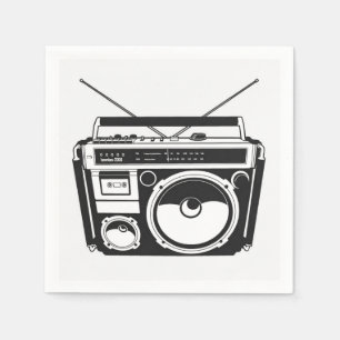 80s Boombox スタンダードカクテルナプキン