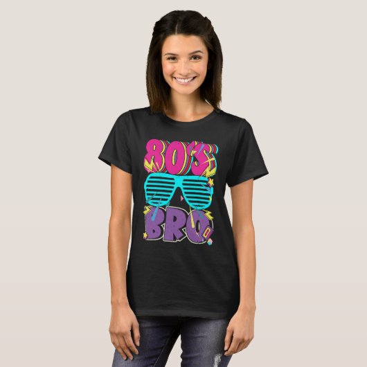 80s Bro Boy Retro Dies Ist My 80s Bro Costume Tシャツ (正面フル)