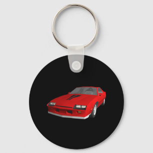 80s Camaroのスポーツ・カー: 3Dモデル: Keychain キーホルダー