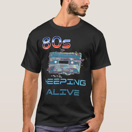 80's cassette keeping alive tシャツ (正面)