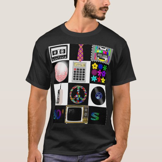 80s Collage DiscoballMixtape CalculatorFlower Tシャツ (正面)