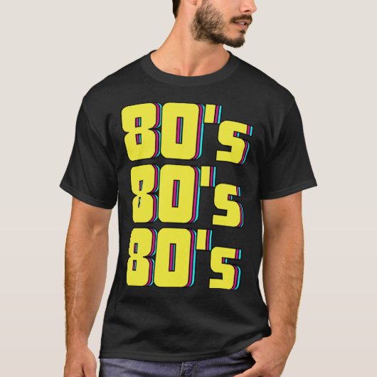 80s Costume Theme Party 80s Retro Tシャツ (正面)