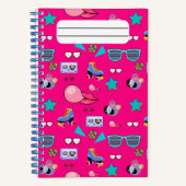 80s Costume Vibrant pink Retro culture pop ノートブック (正面)
