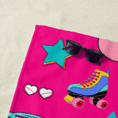 80s Costume Vibrant pink Retro culture pop ビーチタオル (インサイチュ)