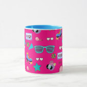80s Costume Vibrant pink Retro culture pop マグカップ (中央)