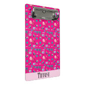 80s Costume Vibrant pink Retro culture pop ミニクリップボード (アングル)