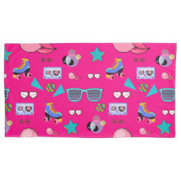 80s Costume Vibrant pink Retro culture pop 枕カバー